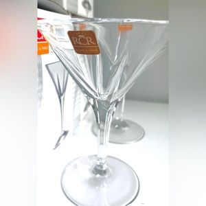 RCR Martini Glasses 7.75oz. ounce crystal glass (Set of 2) Made Italy